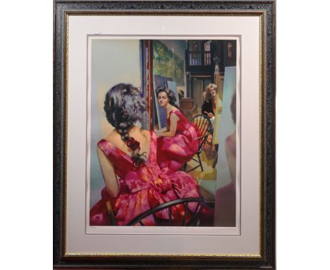 Robert Lenkiewicz (1941-2002), The Painter with Anna - Rear View - Project 18, signed edition print, 159/475, framed and glaz