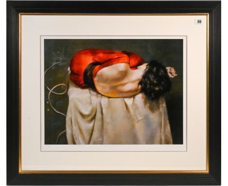 Robert Lenkiewicz (1941-2002) 'Esther rear View' signed limited edition print 200/250, also signed by Esther Dalloway herself