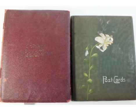 Postcards Accumulation in two albums with Military incl RP New Army Bridgig Aldershot Canal, supberb RP vintage car driver, R