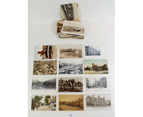Postcards Worcester. Topography incl scenes at Cropthorne, Railway Hotel Defford, Malvern, Evesham, Worcester, Powick village