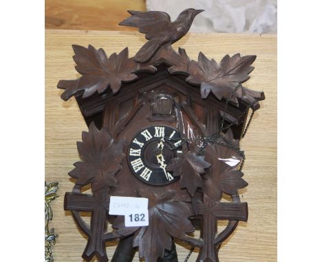 A Black Forest cuckoo clock H.38cm