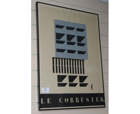 Celine Bertoux, signed print, 'Le Corbusier', 68 x 49cm