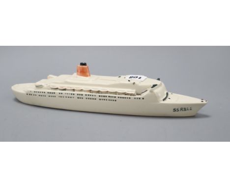 A Carltonware model of a ship, S.S. R.N.L.I. L.34cm
