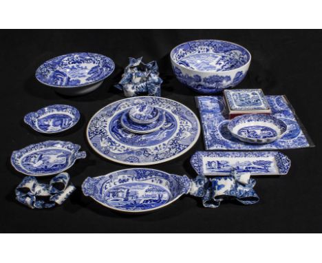 A quantity of Spode blue and white transfer printed table ware