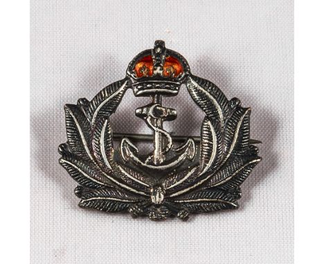 Silver and enamel Navy badge
