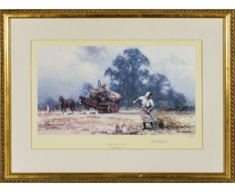 David Shepherd, a limited edition print 'While the Sun Shines' #149/850. Signed in pencil, 23cm x 40cm