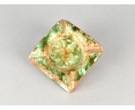 An Art Deco"Bell" Fireplaces Ashtray, 10cm Square 