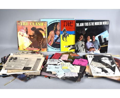 A Collection of 33rpm Records to Include The Clash, Bon Jovi, The Jam, David Bowie, Gary Numan, The Vibrators, The Stranglers