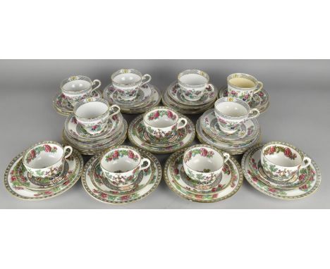 A Collection of Indian Tree to Comprise Six Various Aynsley Cups, Twelve Various Side Plates, Eleven Side Plates and Five Coa