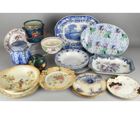 A Collection of Various Ceramics to Comprise Carlton Ware Blush Ivory Plate with Pierced Border, Blush Ivory Bowl, Ringtons B