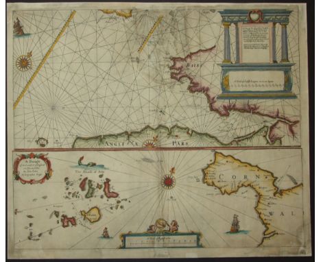 Seller, John, A Chart of the Channell of Bristoll, from Silly to St Davids Head, in Wales, Newly corrected and published, Sol