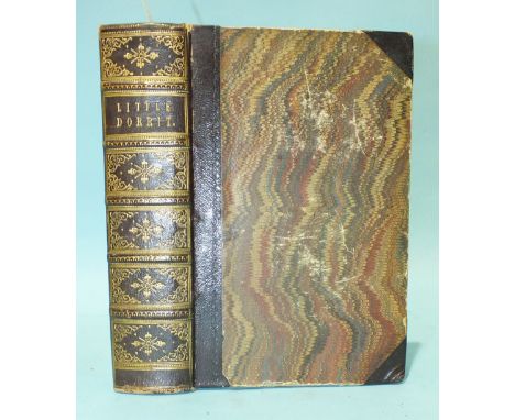 Dickens (Charles), Little Dorrit, 1st edition, illustrated by H K Browne, frontis, plts, me, hf cf gt, 8vo, 1857.