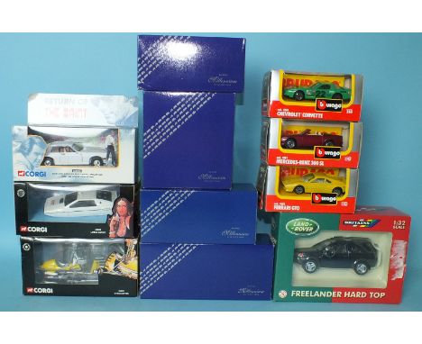 Corgi, two boxed James Bond 007 diecasts, 04601 and 65002, "Return of the Saint", CC00301, boxed and eight other boxed diecas