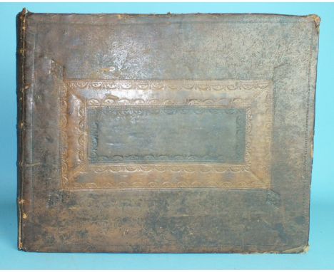 A bound hand-written manuscript with appended note stating "This book is a transcript from a book which Mr Holne borrowed of 