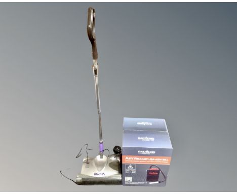 A Bacoeng ash vacuum, boxed as new, together with a Gtech electric cordless carpet sweeper.