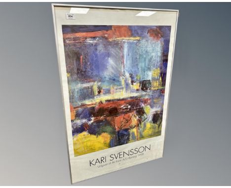 A colour print poster after Kari Svensson, 60cm by 90cm.