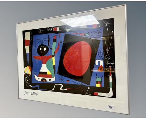 A print after Joan Miró, 80cm by 60cm.