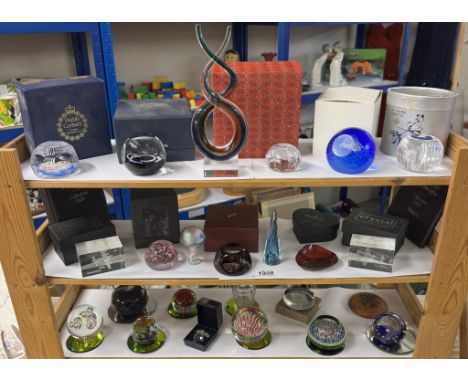 A good lot of paperweights including Caithness etc.