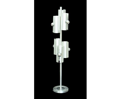Modern Design - 1960's/70's period brushed aluminium floor lamp   Condition: 