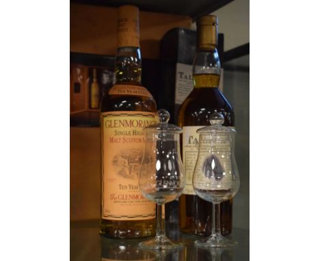 Wines & Spirits - Single Malt Scotch Whisky - Glenmorangie 10 Years with presentation box and glasses, together with Talisker