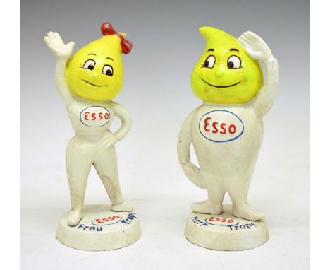 Pair of reproduction cast metal Esso figures depicting Herr Tropf and Frau Tropf   Condition: 