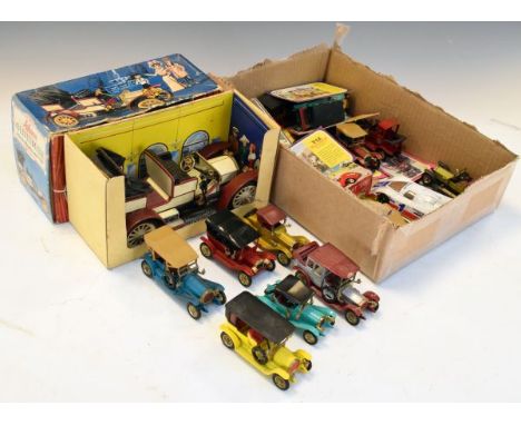 Various die-cast model cars including Matchbox Models Of Yesteryear etc, a Schuco Old Timer model car etc   Condition: 