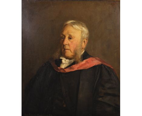 John Nunn Bolton (1869-1909) British. "Portrait of Reverand Edward Muckleston MA, Oil on Canvas, Signed, Inscribed and Dated 