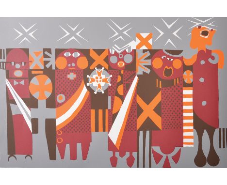 Brian Ferran (20th -21st Century) British. "Heroes", Lithograph, Signed, Inscribed, Dated July '73, and Numbered 25/40 in Pen