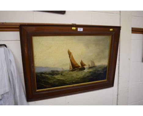 O Clark, oil on canvas of a seascape