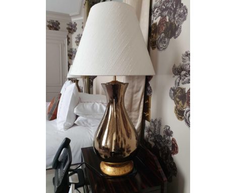 A Pair Of Heathfield And Co Louisa Glazed Ceramic Table Lamp With Textured Shade 77cm (Room 720)