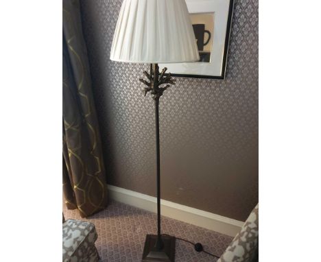 Heathfield And Co Coral Standard Lamp With Linen Shade, 180cms (Room 739)