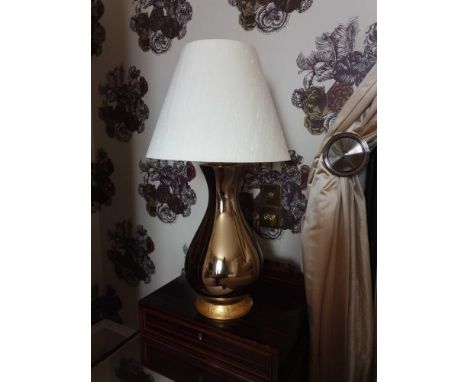 A Pair Of Heathfield And Co Louisa Glazed Ceramic Table Lamp With Textured Shade 77cm (Room 740)