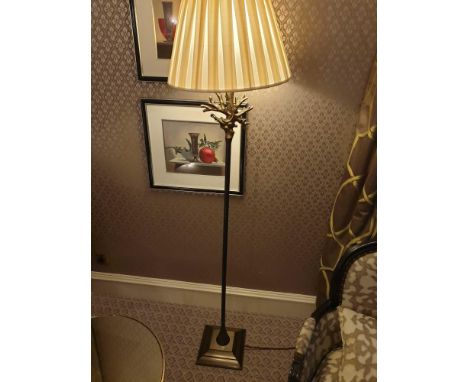 Heathfield And Co Coral Standard Lamp With Linen Shade, 180cms (Room 727)
