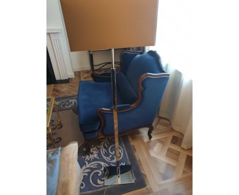 Heathfield And Co Dakota Contemporary Floor Lamp Chrome Complete With Shade 158cm (Room 704 &amp; 705)