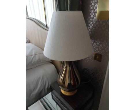 A Pair Of Heathfield And Co Louisa Glazed Ceramic Table Lamp With Textured Shade 77cm (Room 741)