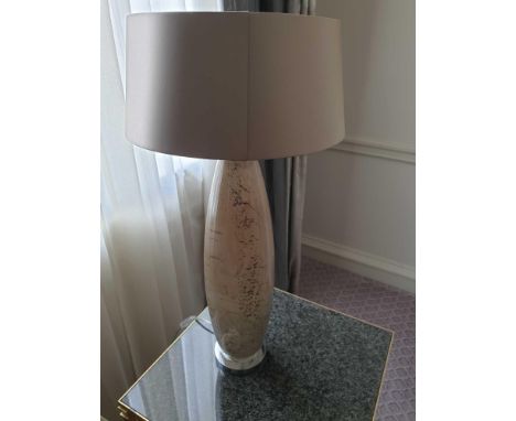 Heathfield And Co Hillaire Smoke Blown Glass Table Lamp With Shade 71cm (Room 723 &amp; 724)