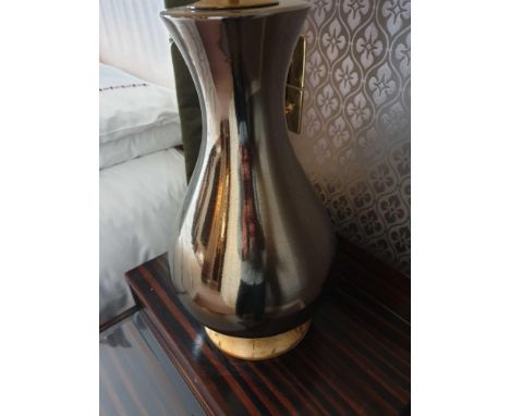A Pair Of Heathfield And Co Louisa Glazed Ceramic Table Lamp With Textured Shade 77cm (Room 714)