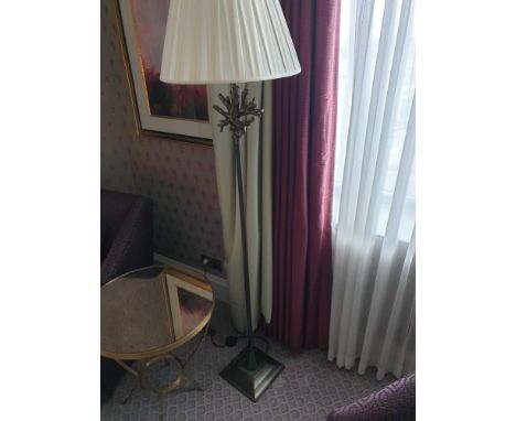 Heathfield And Co Coral Standard Lamp With Linen Shade, 180cms (Room 737)