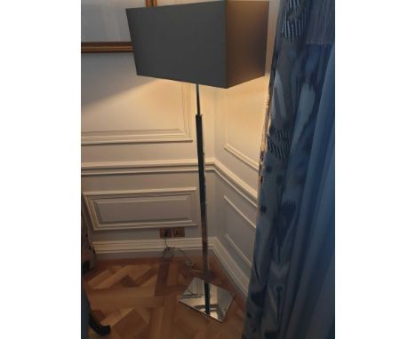 Heathfield And Co Dakota Contemporary Floor Lamp Chrome Complete With Shade 158cm (Room 702 &amp; 703)