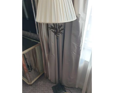 Heathfield And Co Coral Standard Lamp With Linen Shade, 180cms (Room 725)