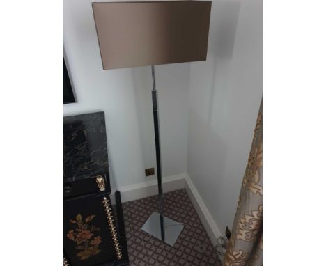 Heathfield And Co Dakota Contemporary Floor Lamp Chrome Complete With Shade 158cm (Room 704 &amp; 705)