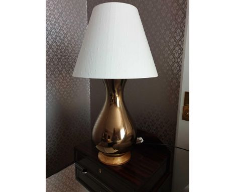 A Pair Of Heathfield And Co Louisa Glazed Ceramic Table Lamp With Textured Shade 77cm (Room 739)