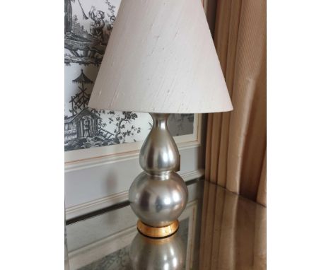A Pair Of Heathfield And Co Louisa Glazed Ceramic Table Lamp With Textured Shade 77cm (Room 706 707)