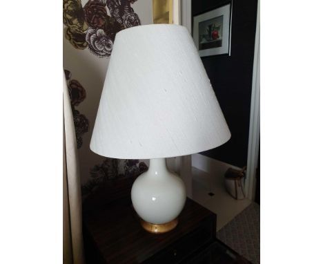 A Pair Of Heathfield And Co Single Gourd Ceramic Table Lamps 60cm (Room 712)