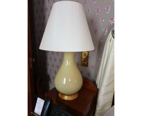 A Pair Of Heathfield And Co Louisa Glazed Ceramic Table Lamp With Textured Shade 77cm (Room 737)