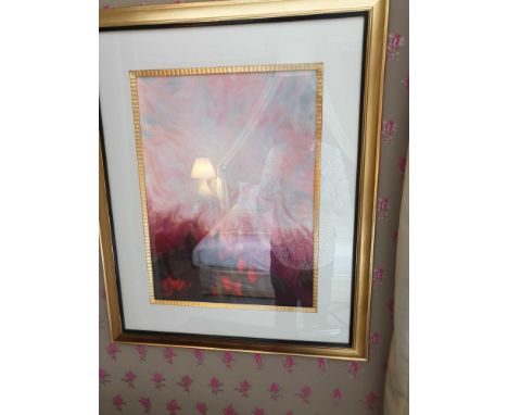 Abstract Framed Lithograph Print 71 x 86cm (Room 737)