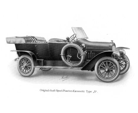 AUDI - Automobilwerke GmbH Zwickau. Dating post November 1913, a very rare illustrated brochure in horizontal format,  with G