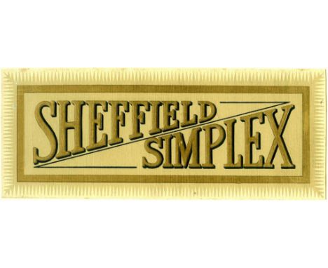 Sheffield Simplex Motor Works Ltd. A second edition (Dec 1913) prestigious brochure for the 30hp Six-Cylinder.  58pp and cord
