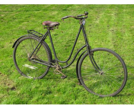 *Triumph 'Swan Neck' Lady's Bicycle. A circa 1905 machine with a 23-inch frame numbered 105468.  Featured is a large bottom b