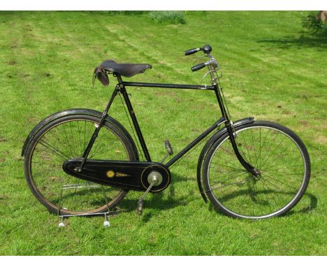 *1908 Sunbeam 'Golden' Gentleman's Roadster. Having lived a charmed life, this bicycle retains its original black enamel fini